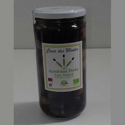 Azeitona preta com caro&ccedil;o frasco 440g